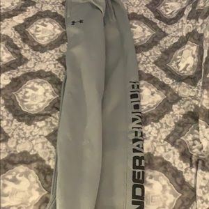 Boys grey/ silver under armour sweatpants